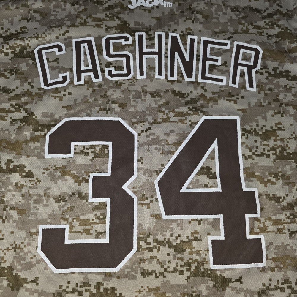 San Diego Padres Jersey Mens XL Brown MLB Baseball Andrew Cashner Brown Camo - Picture 13 of 15